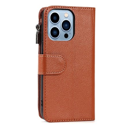 iPhone15ProMax - Fodral med Dragkedja, Flip-Fodral med Axelrem