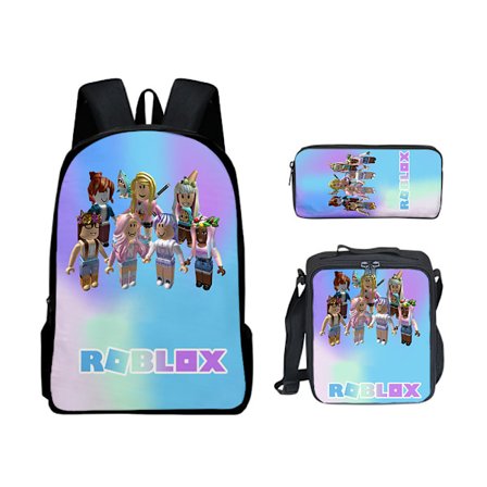 Roblox Studenter Skoletaske Madkasse Penalhus Trykt Skuldertaske 3 stk-38