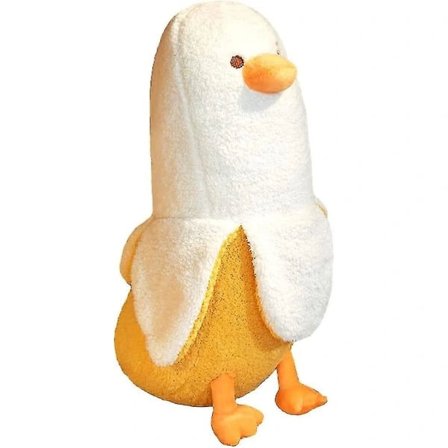 Banaanisorsa Pehmolelu Söpö Sorsa Pehmolelu Heitto Pehmolelu Nukkelelu Pehmeä Halattava Tyyny (Valkoinen, 19,7 ")