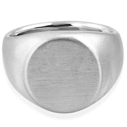Matt Klackring Herr Ring i Rostfritt Stål 316L i Silver Färg - Stilren Design - Stl 19,76