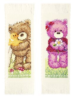 Stickpackung Lesezeichen Bären 2-er Pack - Vervaco