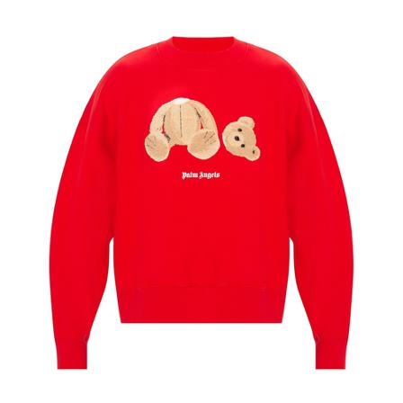 Palm Angels Branded sweatshirt Rød, Herre Sweatshirts