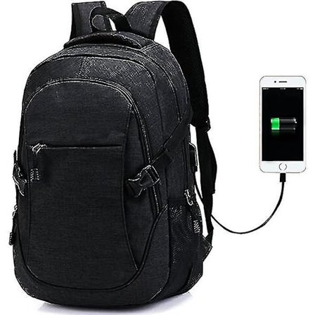 Laptop Rygsæk USB Opladning Vandafvisende Skole