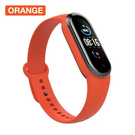 Silikonarmband för Xiaomi Mi Band 5 & Mi Band 6 & Amazfit Band 5 - Orange