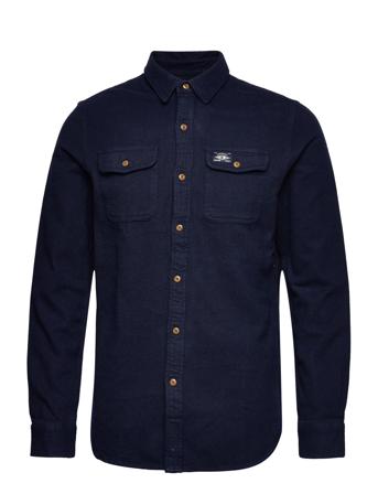 Vintage Trailsman Flannel Skjorta Casual Marinblå Superdry