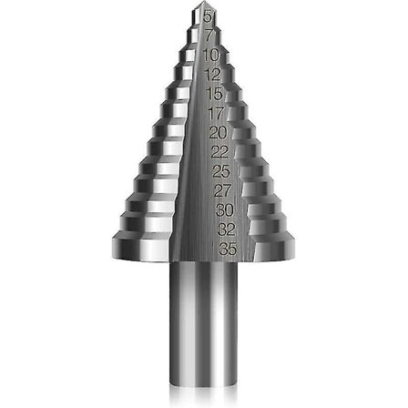 Hss-porrasupotusporanterä, kaksinkertainen rakoinen poranterä (5mm-35mm) titaanipinnoitteella, kiinteä, täydellinen ruuvimeisselin poraamiseen