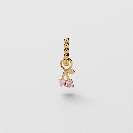 Pink Cherry Single Hoop - 18K GULDPLÄTERAT STERLING SILVER - Safira
