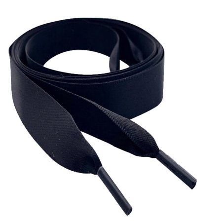 Silk Satin Skosnören svart