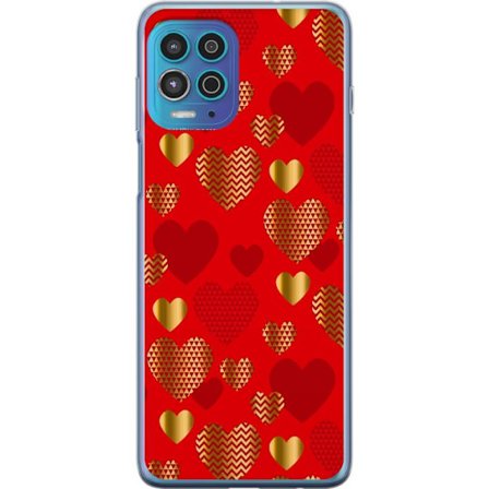 Yhteensopiva Puhelinkuori Motorola Motorola Moto G100 GoldenHearts