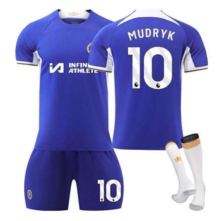 23-24 Ny Chelsea hjemmebanesæt til voksne og børn sæt NO.10 MUDRYK NO.10 MUD PRINT 26
