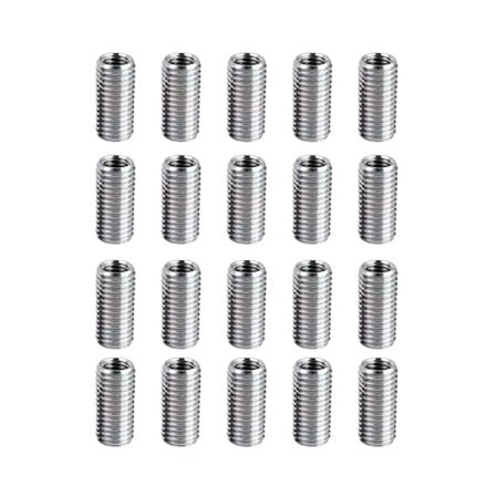20 stk. Trådreducerende møtrikker, M8 Han til M6 Hun Tråd Skruehylster Boltekonverteringsmøtrikker, Tråd