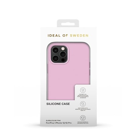 Silicone Case iPhone 12 / 12 Pro Bubblegum Pink