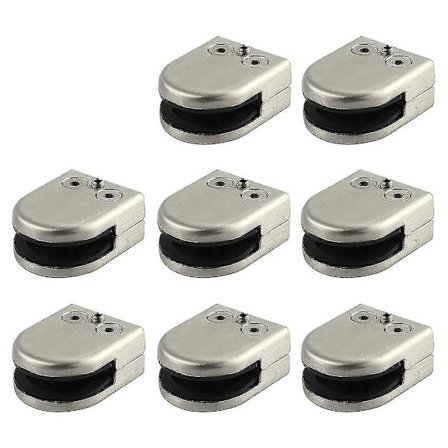 Starlight-glass Clamp 8 Pcs 8-10mm 304 Stainless Steel Glass Clip Clamp Support Flat Back Chromig Finish For Balustrade