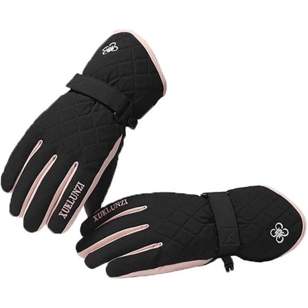 Vindtætte skihandsker Vandtætte termiske vinterhandsker Touchscreen lette cykelhandsker til mænd og kvinder black[co]