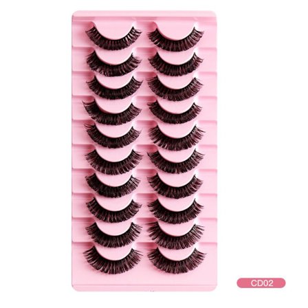 10 Pairs Lashes DD Curl Russian Volume Mink Hair tekoripset - spot-myynti
