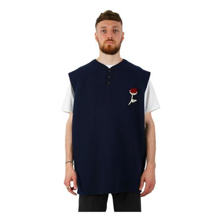 Maison Margiela Sleeveless Strik Blå, Herre Slipover