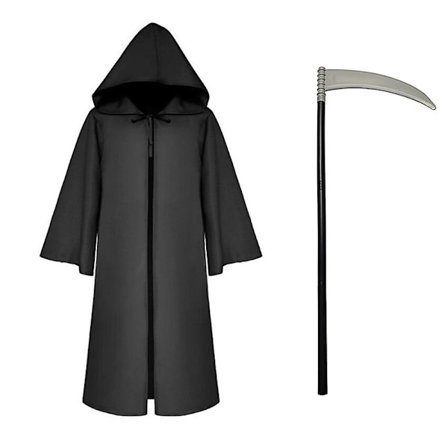 Grim Reaper Hook Sickle Kids Final Destination Cosplay Karneval Halloween Kostyme For Kids Heks Pestdoktor Reaper Of Death -a