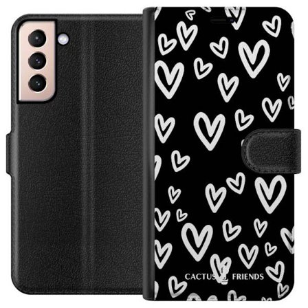 Yhteensopiva Lompakkokotelo Samsung Samsung Galaxy S21 Cactus and Friends - Handdrawn Love Chaos