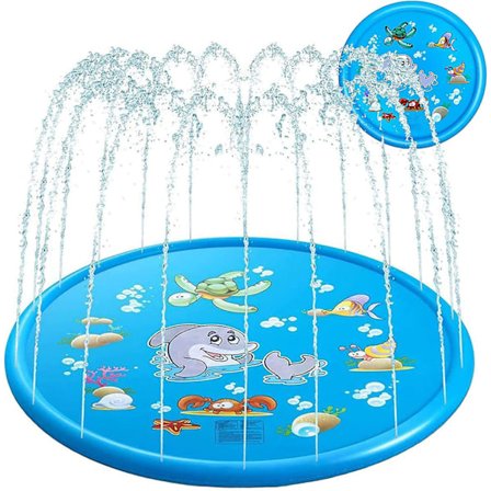 Sprutlekepute for barn/småbarn, 67 tommers plaskebasseng, stort oppblåsbart sprinklersystem for utendørsfester