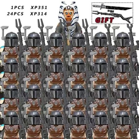 25 kpl Star Wars 322./501. legioonan mandalorialainen Sith Trooper Clone Warrior -kypäräminihahmo rakennusleluja