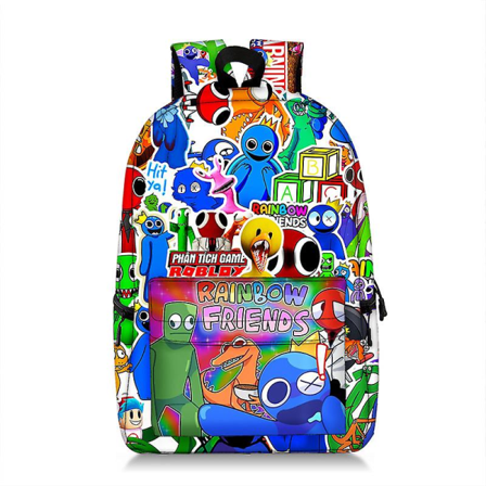 Barnegave Rainbow Friends Printing Student ryggsekk Stor kapasitet ryggsekk Dataveske style 1
