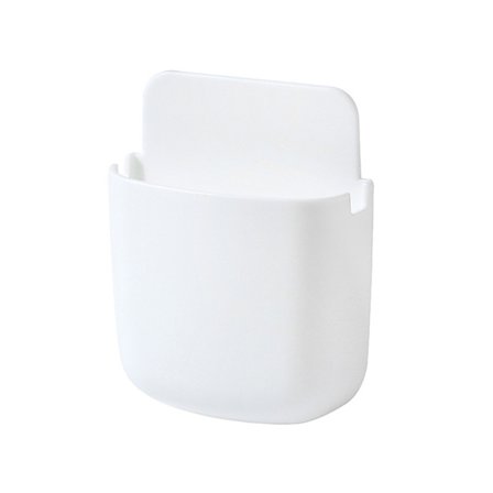 Veggmontert telefonholder for hjemmekontor, fjernkontroll, blyant, telefon og nattbord, multifunksjonell veggmontert oppbevaringsboks for 