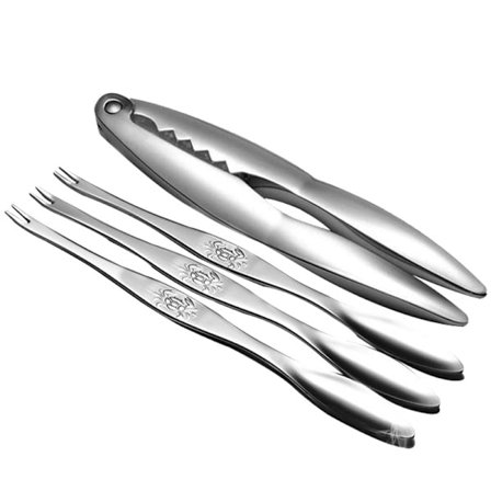 1 klø-skaldyr nødder, hummer, med 3 rustfrie stålgafler