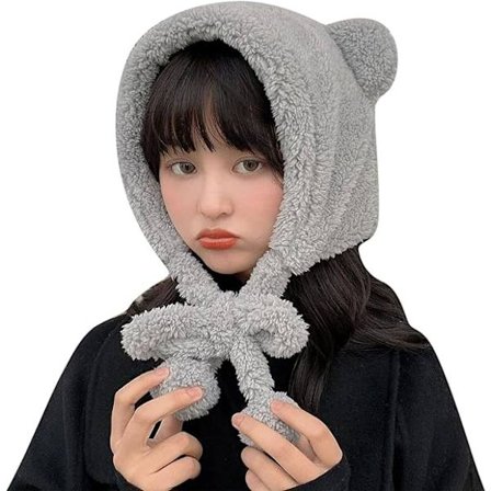 Vinter Søte Bjørneører Varm Lue Kvinner Plysj Øreklaff Lue Barn Jenter