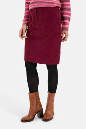 SIGNATURE - Nederdel - Bordeaux - Let fløjl