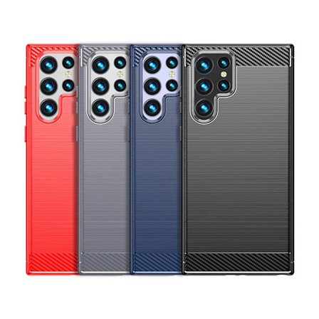 SKALO Samsung S22 Ultra Armor Carbon Iskunkestävä TPU suojakuori - Valitse väri
