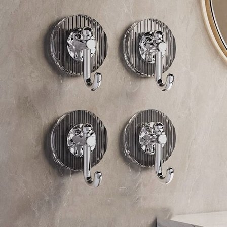 4 STK Veggorganiseringskrok Gjennomsiktig kleskrok FARGE 3 FARGE