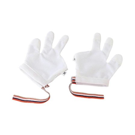 Bitvänliga babymittar som hindrar handsugning, andningsbara skyddshandskar, enkel design för nyfödda spädbarn, S för 6 till 18 månader