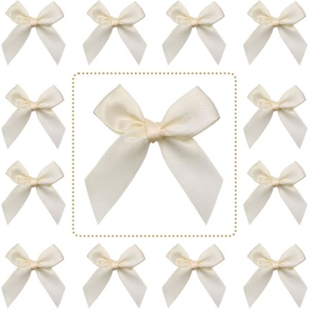 (200 st) Presentband, Små Band för DIY-Hantverk, Handgjorda Dekorativa Band (Vita)