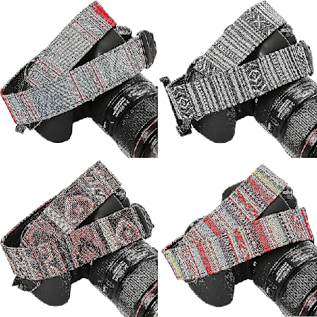 4 stk Vintage Kamerarem for alle DSLR SLR Kameraer Universal Nakke Skulderrem, 4 Stiler