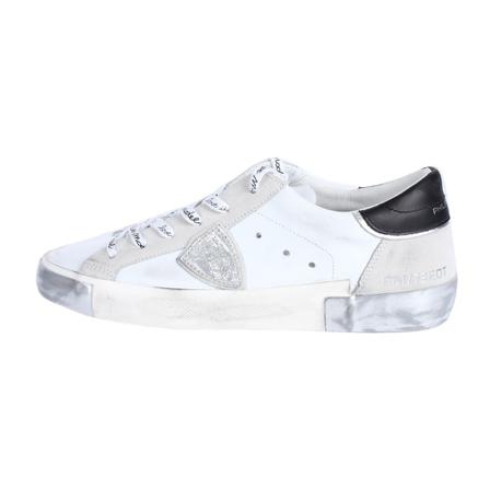 Philippe Model, Prsx Foxy Lamine Sneakers Grijs, Dames, Maat:41 EU,Zilver