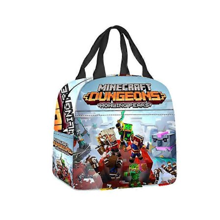 Minecraft Madkasse til Børn Skole Madbeholder Isoleret Madbærer 20ml Multi-Farvet