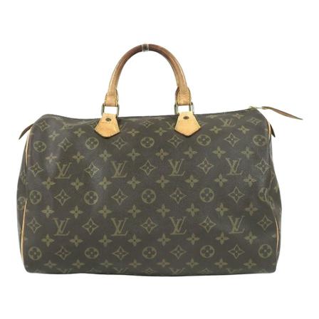 Louis Vuitton Vintage, Pre-owned Speedy 35 Monogram Handbag Bruin, Dames, Maat:ONE Size