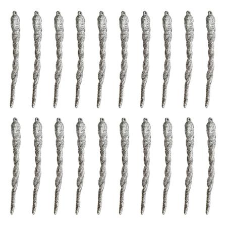 Istappshänge Dekorativ julgran Transparent istappar silver