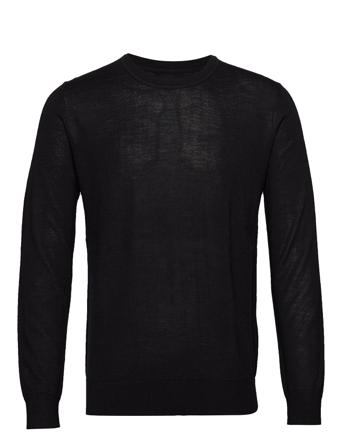 Flemming Crew Neck 3111 Neulepaita Pyöreä Kaula-aukko Musta Samsøe Samsøe