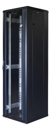 TOTEN System G, 19" cabinet, 42U, 800x800, glass/metal, black