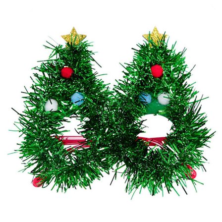 Juleglasramme, glitrende juletræs-hatteform, festlige briller til julefrokostdekoration Qinghai