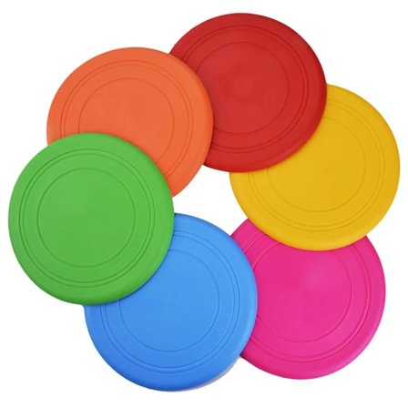 6 Hunde Frisbees - 17,5 cm - Naturgummi Hunde Frisbees