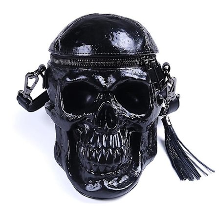 Dödskalle plånbok Tote Dam axelväska, Dödskalle Messenger Bag Handväska Gotisk Väska Handväska Semesterfestgåva