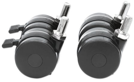 INTELLINET Caster Wheels for 19 Racks, Set of 4 Pieces, Heavy-Duty, with Brakes