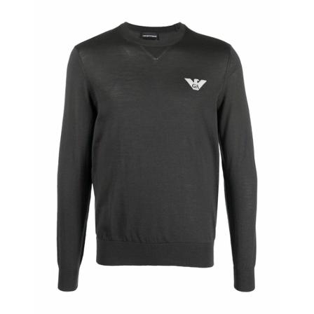 Emporio Armani Round-neck Strik Grøn, Herre Strik