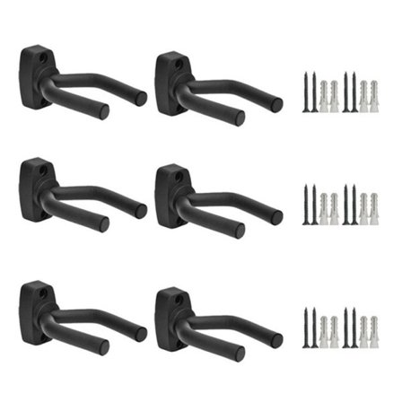 6 stykker Guitar Bøjle Holder Krog Vægbeslag til Elektrisk Akustisk Guitarer Strenge guitar stativ