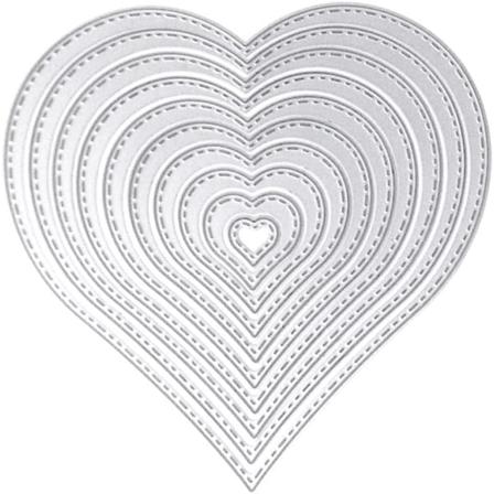 10 stk sett metall hjerte dies sjablonger skjæring DIY scrapbooking preging dekor håndverk mal