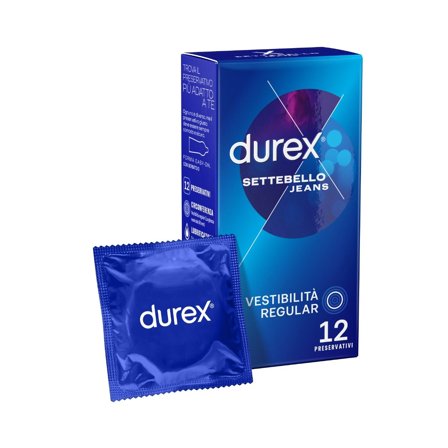 Durex Settebello Jeans Profilattico 12 Pezzi Comfort Sicuro