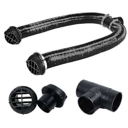 60mm Varmerørkanal T-stykke Varmluftsuttak Ventil Slangeklemmer Erstatningstilbehør