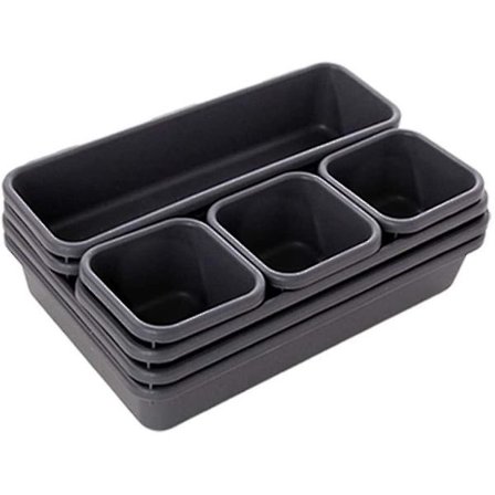 Skufforganiseringsbrett med skillevegger, 8 stk justerbare for sminke